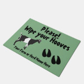 LaMancha Ziege Wischen Sie Ihre Hooves wählen FARB Fußmatte (Schrägansicht)