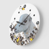 LaMancha Ziegenmalerei Blumenmauer Uhr (Winkel)