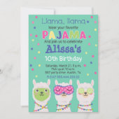 Lamapjama-Party Einladung (Vorderseite)
