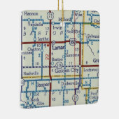 Lamar MO Vintag Map Keramikornament (Rechts)