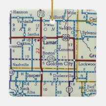 Lamar MO Vintag Map