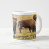 Lamar Valley Bison Yellowstone Nationalpark Jumbo-Tasse (Vorderseite Rechts)