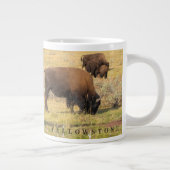 Lamar Valley Bison Yellowstone Nationalpark Jumbo-Tasse (Rechts)