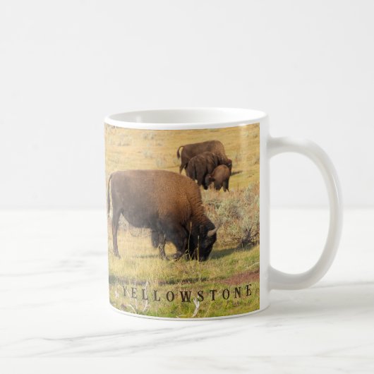 Lamar Valley Bison Yellowstone Nationalpark Kaffeetasse (Rechts)