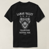 Lamar Valley Pack of Wolves Yellowstone National P T-Shirt (Design vorne)