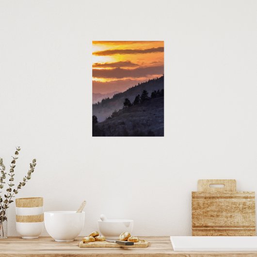 Lamar Valley Sunset Poster (Küche)