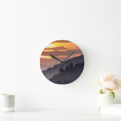Lamar Valley Sunset Runde Wanduhr (Zuhause)
