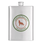 Lamar Valley Yellowstone Wolf Flachmann (Vorderseite)
