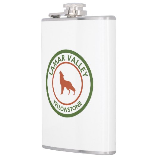 Lamar Valley Yellowstone Wolf Flachmann (Links)