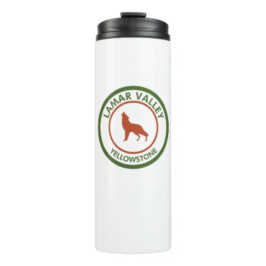 Lamar Valley Yellowstone Wolf Thermosbecher (Vorderseite)