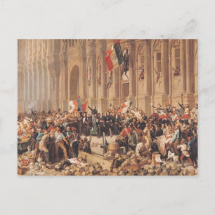 Lamartine lehnt die rote Flagge im Jahr 1848 ab Postkarte