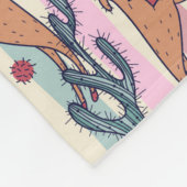 Lamas auf Streifen-Muster Fleecedecke (Ecke)