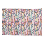 Lamas auf Streifen-Muster Kissenbezug (Rückseite-Links)