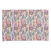 Lamas auf Streifen-Muster Kissenbezug (Vorderseite-Rechts)