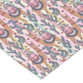 Lamas auf Streifen-Muster Kurzer Tischläufer (Ecke)