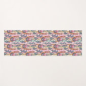 Lamas auf Streifen-Muster Yogamatte (Vorderseite (Horizontal))