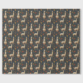 Lamas & Blumen Geschenkpapier (Flach)
