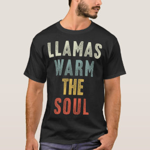 Lamas erwärmen die Seele Lustiges Vintage-Thema La T-Shirt