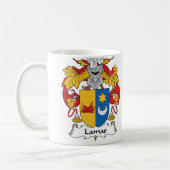 Lamas-Familienwappen Kaffeetasse (Links)