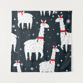 Lamas, handgezeichneter Hintergrund. Farbenfrohe n Wandteppich