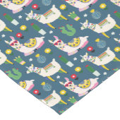 Lamas im Sonnenbrille-Muster Kurzer Tischläufer (Ecke)