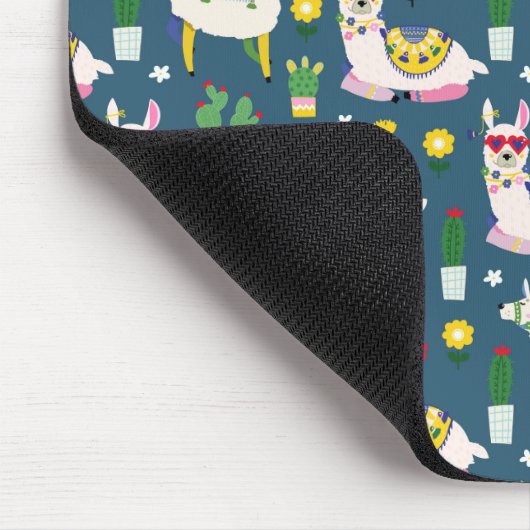 Lamas im Sonnenbrille-Muster Mousepad (Ecke)