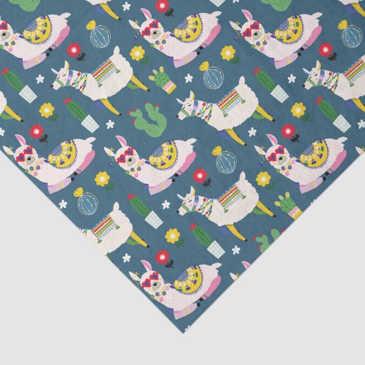 Lamas im Sonnenbrille-Muster Seidenpapier (Ausschnitt)