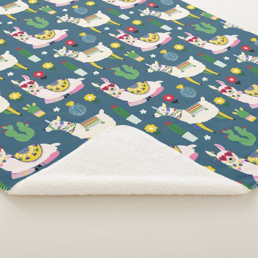 Lamas im Sonnenbrille-Muster Sherpadecke (3/4)