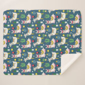 Lamas im Sonnenbrille-Muster Sherpadecke (Vorderseite (Horizontal))