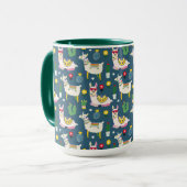 Lamas im Sonnenbrille-Muster Tasse (Vorderseite Links)