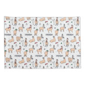 Lamas in Hut-u. Schal-Ski fahrendem Muster Kissenbezug (Rückseite-Rechts)