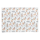 Lamas in Hut-u. Schal-Ski fahrendem Muster Kissenbezug (Vorderseite-Rechts)