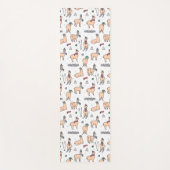 Lamas in Hut-u. Schal-Ski fahrendem Muster Yogamatte (Vorderseite)