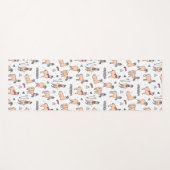 Lamas in Hut-u. Schal-Ski fahrendem Muster Yogamatte (Vorderseite (Horizontal))