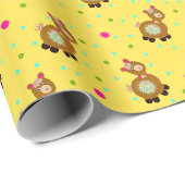 Lamas-Muster Geschenkpapier (Rolleneckpunkt)