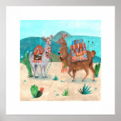 Lamas Tiere Landschaft Poster (Vorne)