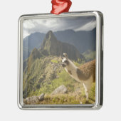 Lamas und ein Blick über Machu Picchu, Silbernes Ornament (Links)