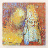 Lamassu Glass Untersetzer (Vorderseite)