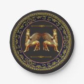 Lamassu-Goldpapierplatte Pappteller (Vorderseite)
