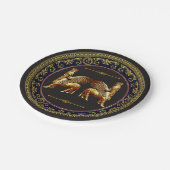 Lamassu-Goldpapierplatte Pappteller (Schrägansicht)