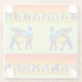 Lamassu in Color Glass Untersetzer (Rückseite)