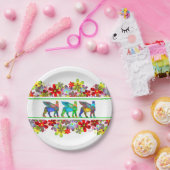 Lamassu in Farbpapier Pappteller (Party)