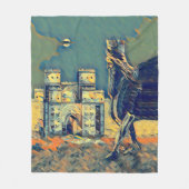 Lamassu Ishtar Gate Artwork Fleece Blanket, klein (Vorderseite)