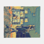 Lamassu Ishtar Gate Artwork Fleece Blanket, klein (Vorderseite (Horizontal))