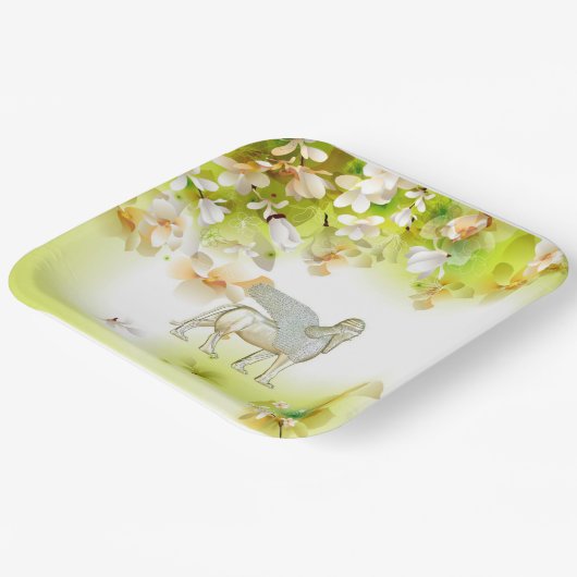 Lamassu-Papierplatte Pappteller (Gewinkelt)