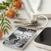 Lamassu-Portrait Akryllischer Schlüsselanhänger (Vorderseite rechts)