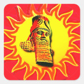 Lamassu Quadratischer Aufkleber (Vorderseite)
