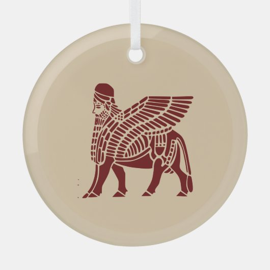 Lamassu Weihnachtsblase Ornament Aus Glas (Vorderseite)