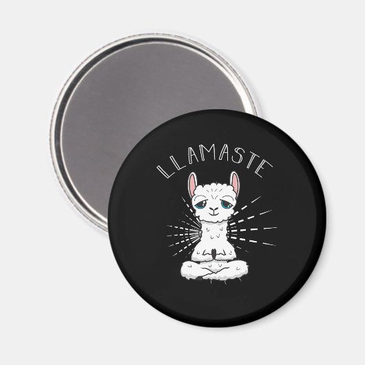 Lamaste Namaste Yoga Lama Spirituelles Meditat Ges Magnet (Vorderseite/Rückseite)