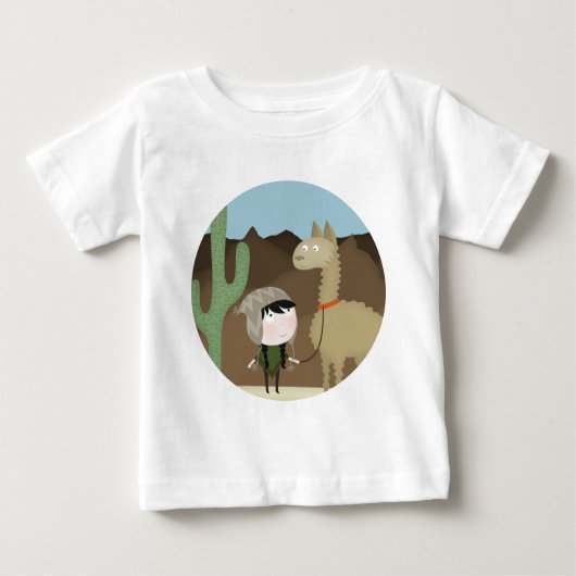 Lamawanderer Baby T-shirt (Vorderseite)